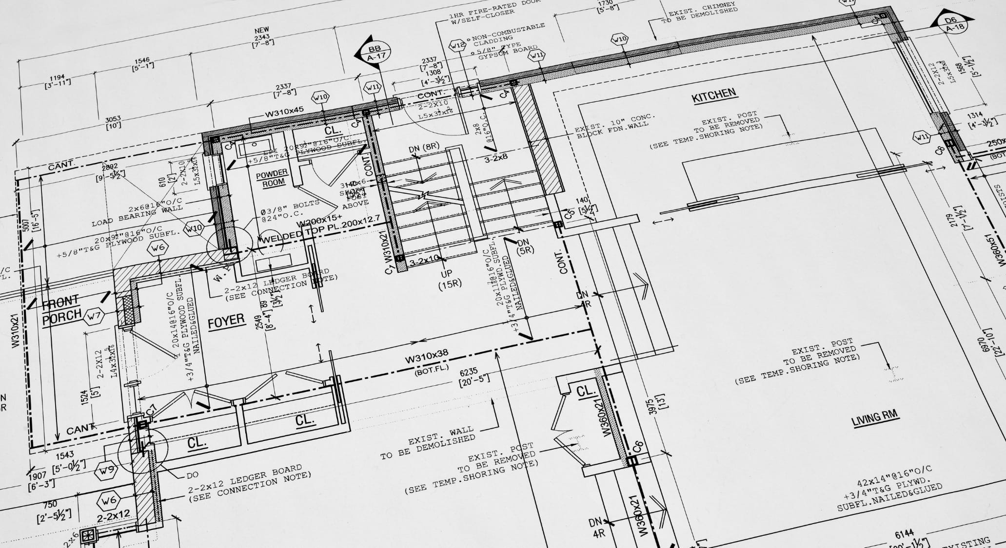Blueprint plans for a custom Southern Utah home
